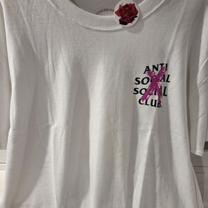 Anti Social Social Club Cancelled T-Shirt White Pink Men's XL